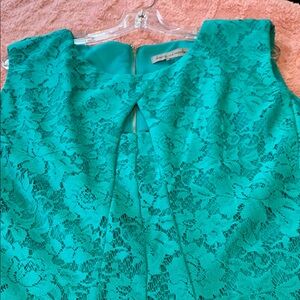 Teal Lace Sleeveless Dress